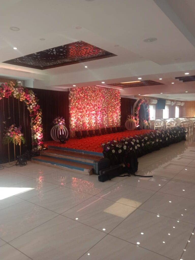 Spacious Kalyana Mandapam in Perambur decorated for weddings and receptions